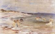 William mctaggart Bathing Girls,White Bay Cantire(Scotland) France oil painting reproduction
